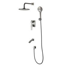 Смеситель для ванны и душа, встраиваемый Lemark Bronx LM3722GM 