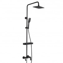 Душевая стойка для ванны и душа Lemark Tropic LM7002BL чёрная матовая