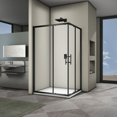 Душевой угол Veconi Rovigo RV-30B, 1000x900x1900 хром, стекло прозрачное Душевой угол Veconi Rovigo RV-30B, 1000x900x1900 хром, стекло прозрачное