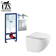 Инсталляция с унитазом 3 в 1 Grohe Rapid SL 38772001 с унитазом Chenazes Panda
