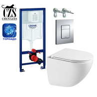 Инсталляция Grohe Rapid SL 38772001 с унитазом Chenazes Панда/Panda торнадо 3.0 Комплект Chenazes 5.1.1