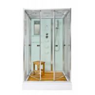 Душевая кабина DTO 120x90 V1215 стекло прозрачное, профиль хром