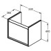 Тумба под раковину подвесная 50 см Ideal Standard CONNECT AIR E0817EQ