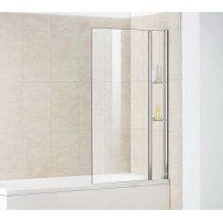 Шторка на ванну RGW Screens SC-54 800x1500 с полками, стекло чистое