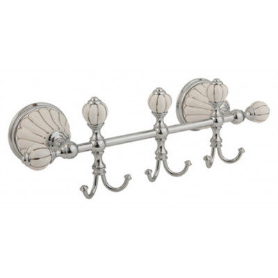 Крючок Migliore Olivia ML.OLV-60.639.BP.CR на планке, хром с декором Крючок Migliore Olivia ML.OLV-60.639.BP.CR на планке, хром с декором