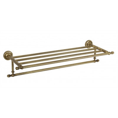 Полка Migliore Mirella ML.MRL-M084.BR с полотенцедержателем, бронза Полка Migliore Mirella ML.MRL-M084.BR с полотенцедержателем, бронза