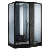Душевая кабина Orans 150x100 SR-89102RS черная, с баней