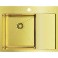 Мойка из нержавейки Omoikiri Akisame 65-LG-L светлое золото 4973083