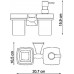 Дозатор жидкого мыла Wasserkraft Wern K-2589 со стаканом