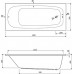 Акриловая ванна Cezares Eco 140x70