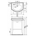 Тумба с раковиной Kerasan Retro с полкой (69 см) орех