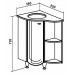 Тумба под раковину Runo Бис 40 R, угловая