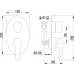 Смеситель Lemark Atlantiss LM3227C С ВНУТРЕННЕЙ ЧАСТЬЮ, для ванны с душем