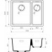 Мойка гранитная Omoikiri Kata 55-2-U-GR leningrad grey